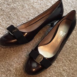 Salvatore Ferragamo Black patent leather heels